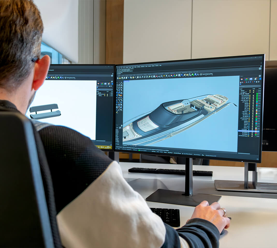 Man working on a computer